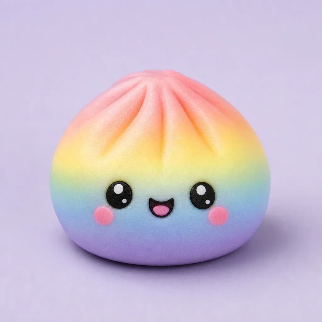 Rainbow Mystery Dumpling Squishy