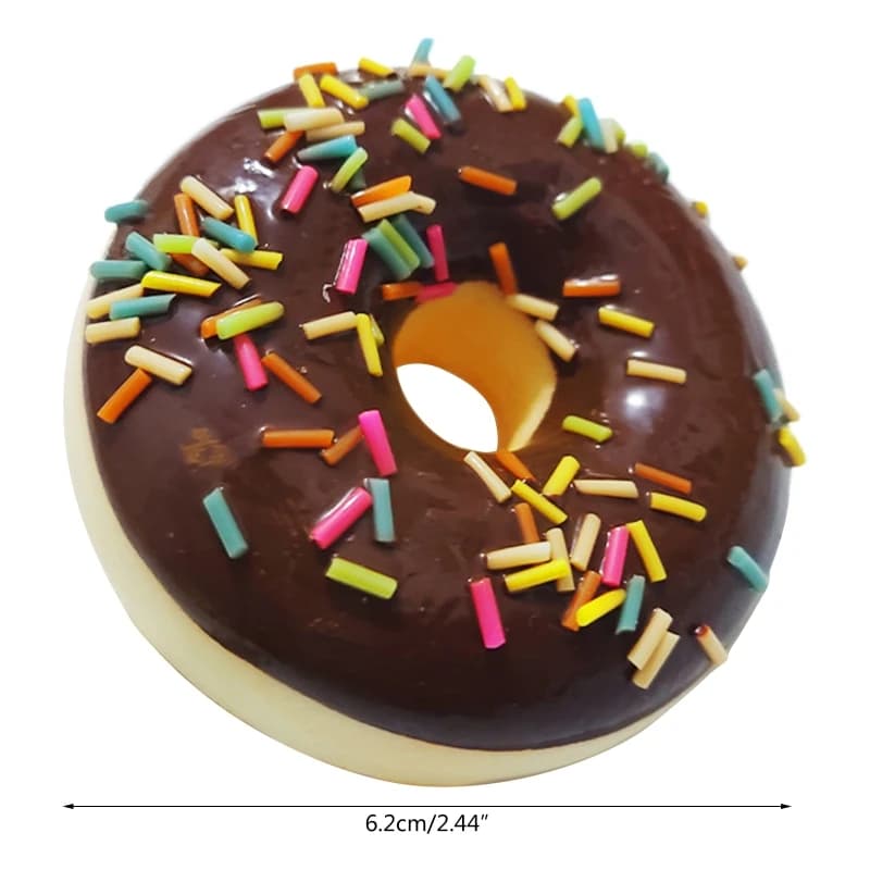 Soft Artificial Donut Bread Doughnuts Stress Relief Novelty Toy Squeeze Toys Simulation Cake Model Wedding Decoration view 6