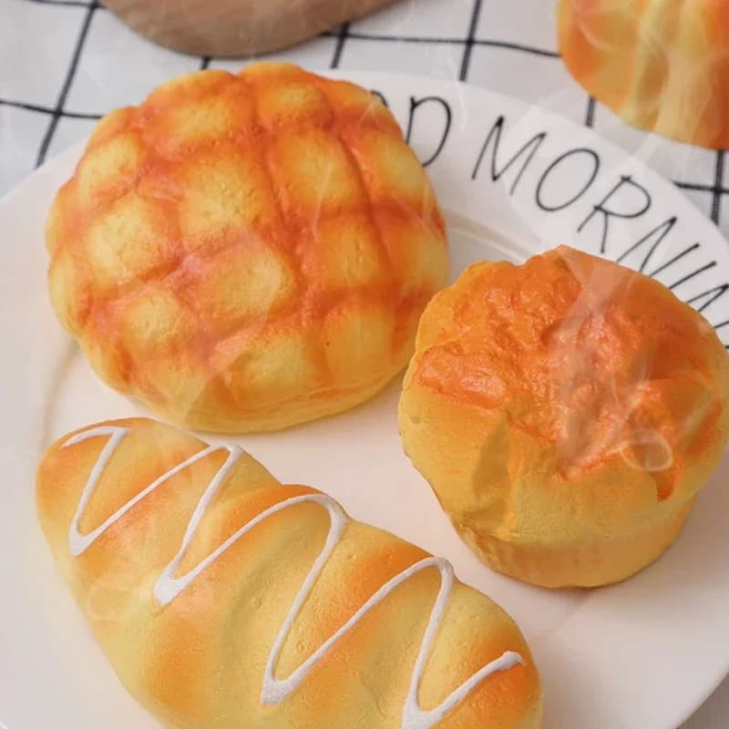 Squishy Food Creative Simulation Bread Toast Slow Rising Squeeze Stress Relief Sensory Toys Desktop Decoration view 9