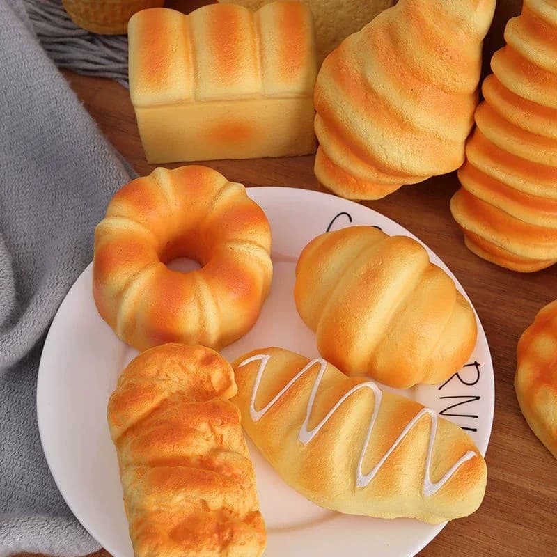 Squishy Food Creative Simulation Bread Toast Slow Rising Squeeze Stress Relief Sensory Toys Desktop Decoration view 8