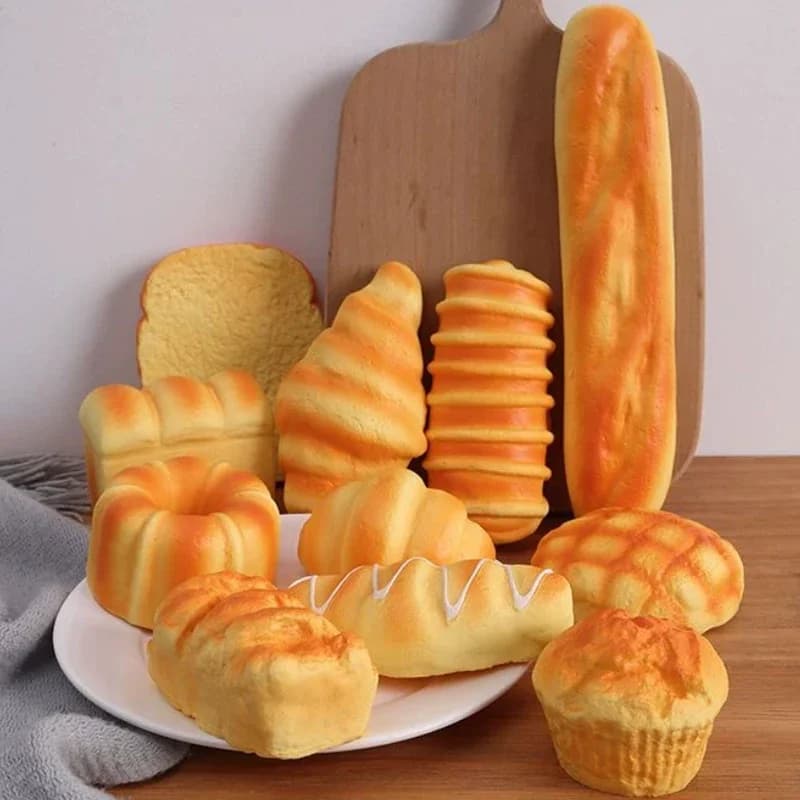 Squishy Food Creative Simulation Bread Toast Slow Rising Squeeze Stress Relief Sensory Toys Desktop Decoration view 7