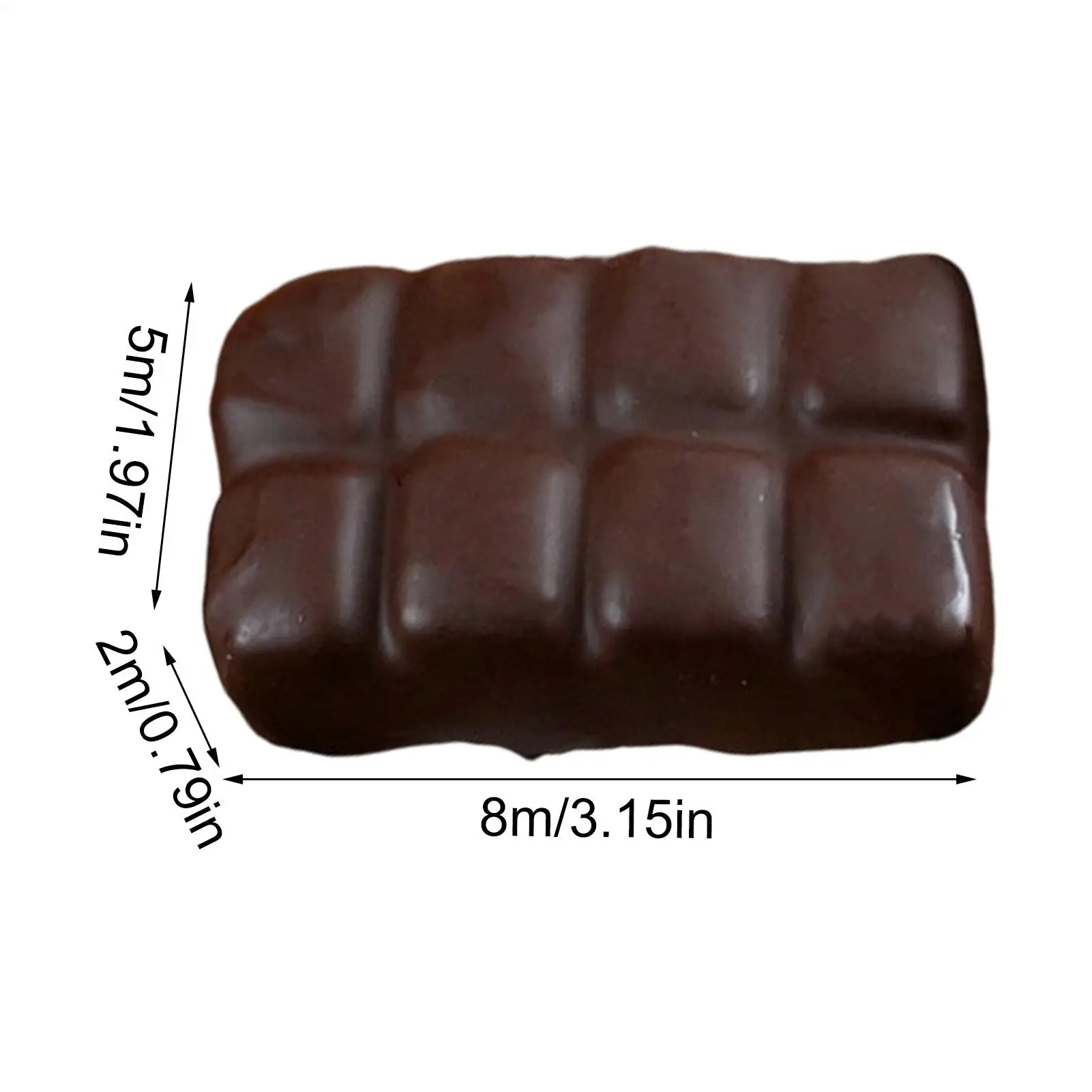 Chocolate Squeeze Toy Crispy Chocolate Wax Cracking Stress Ball Soft Realistic Food Squeeze Fidget Toy For Teens Adults Home view 6