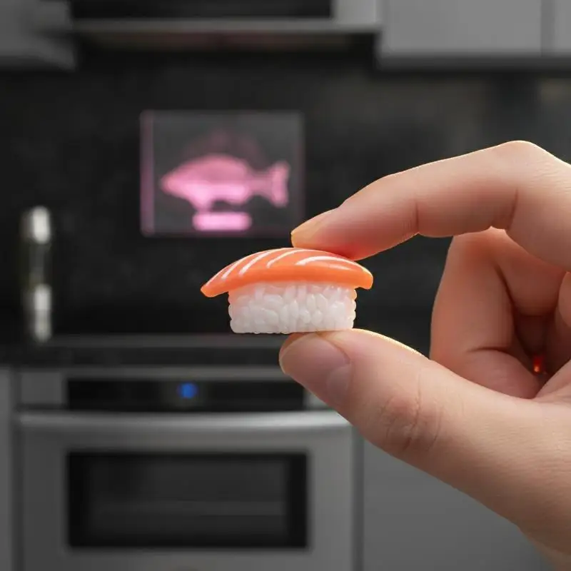 10pcs Mini Japanese Sushi Model Salmon Roe Sweet Shrimp Sushi Miniature Food DIY Resin Accessory Pendant Dollhouse Decoration view 6